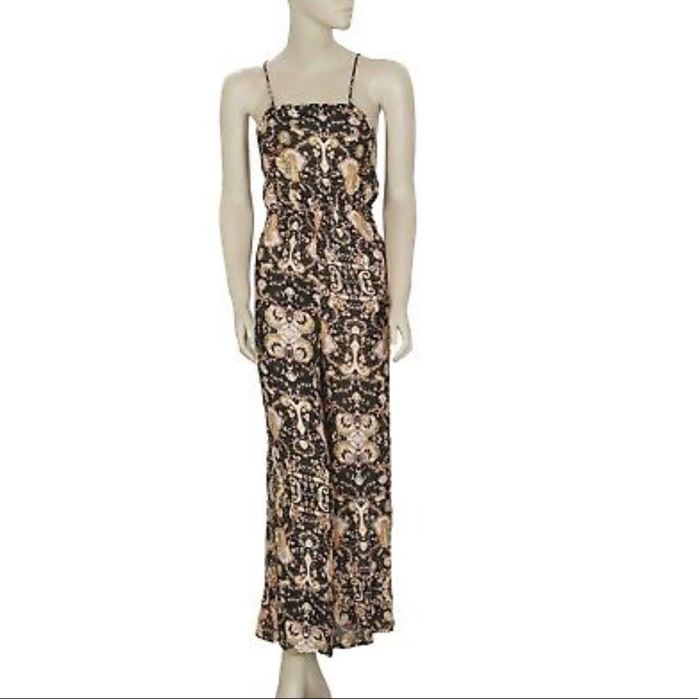 Urban outfitters wide leg open back jump suit